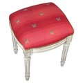 123 Creations 123 Creations C696WFS Butterfly-Red Fabric Upholstered Stool C696WFS